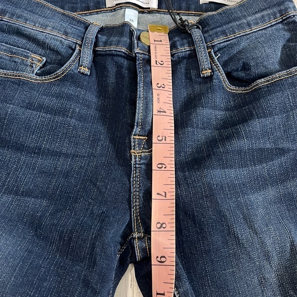 FRAME Le Skinny de Jeanne Cascade hem jeans size 26 NWT - Picture 9 of 10